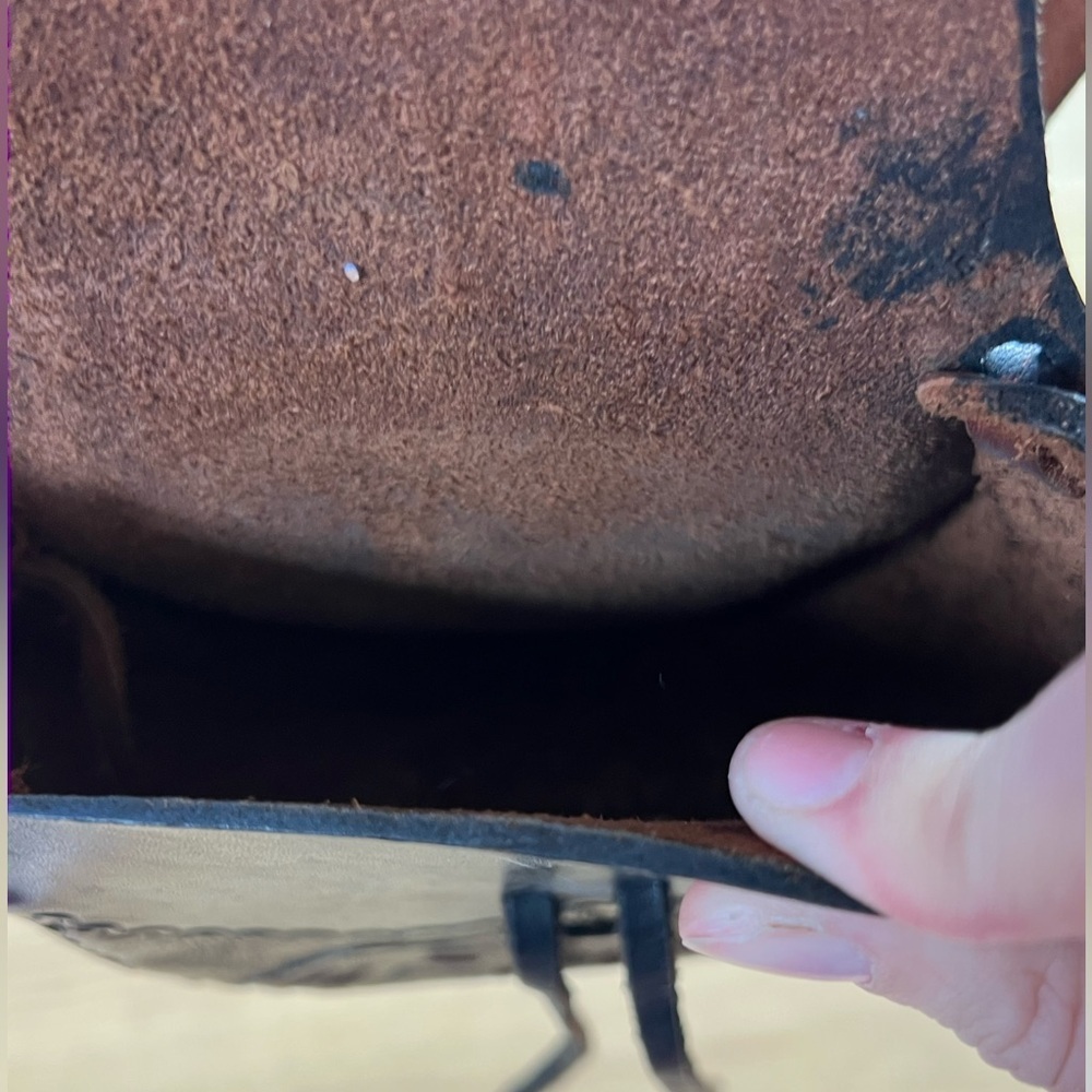 Black Real Leather Llama Crossbody Bag - Picture 5 of 5